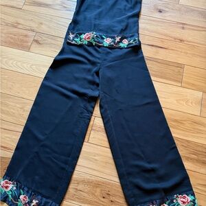 Sue Wong Black Embroidered Two Piece Set